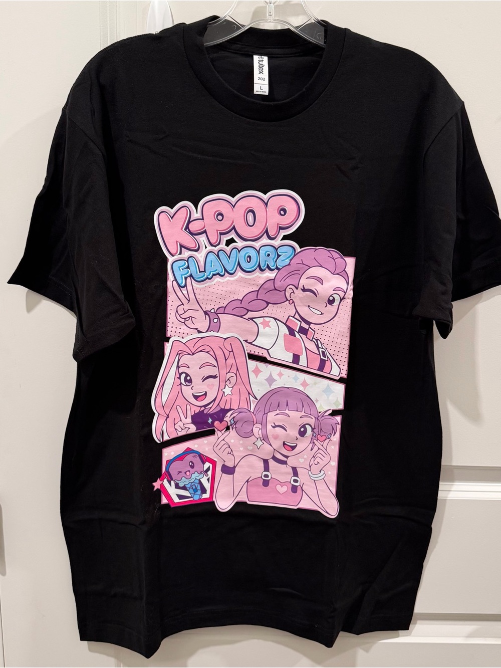 K-Pop Demon Hunter Graphic Tee - Black & Pink